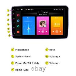 Android 13 Double 2 DIN Rotatif 10.1'' GPS Wifi BT FM Autoradio Stéréo de Voiture Carplay