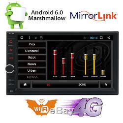 Android 6.0 Wifi 7 Double 2din Voiture Radio Stéréo Lecteur DVD Non-gps Nav Bt + Camera