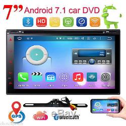 Android 7.1 7 Double Din 4g Wifi Voiture Gps Nav Lecteur DVD Bt Indash Radio + Appareil Photo