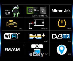 Android 8.0 Double 2 Din 1080p Car Stereo Radio Mp5 Head Unit Miroir Lien