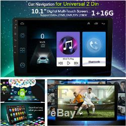 Android 8.1 Double 2din 10.1 Hd Quad-core Car Stereo Radio Gps Wifi Miroir Lien