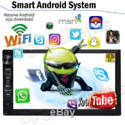 Android Quad Core 7 Double 2din Gps Navi Wifi Car Stereo Mp5 Radio + Cam