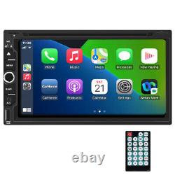 Apple CarPlay Double Din 7 Car Stereo Android Auto Radio Bluetooth DVD Player translates to: 'Autoradio Bluetooth DVD Player Android Auto Apple CarPlay Double Din 7 pouces.'