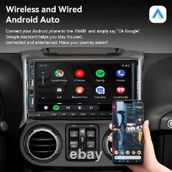 Apple CarPlay sans fil Double DIN 7 Android Auto Autoradio Bluetooth US