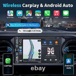 Auto-stéréo double DIN compatible avec contrôle vocal écran tactile LCD HD de 7 pouces USB/SD