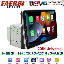 Autoradio 2DIN GPS Wifi Android 13 Rotatif Écran Tactile 10,1''
