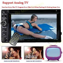 Autoradio 2Din Double Din avec lecteur CD DVD MP3, radio Bluetooth AUX TV SD+ caméra de recul