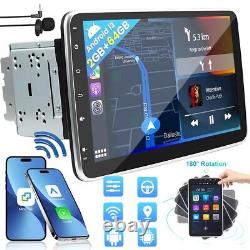 Autoradio 2 DIN Android 13 Apple CarPlay GPS WiFi 10,1'' Écran Rotatif