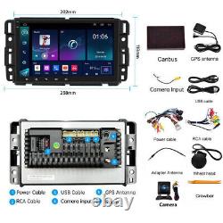 Autoradio 2 DIN CAM+Double Android 8 avec GPS CarPlay pour Chevy GMC Chevrolet