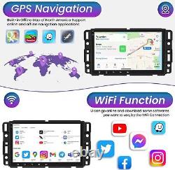 Autoradio 2 DIN CAM+Double Android 8 avec GPS CarPlay pour Chevy GMC Chevrolet