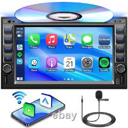 Autoradio 6.2 Double DIN CD DVD Carplay GPS Navi FM AM Radio USB AUX Bluetooth