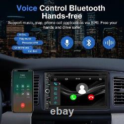 Autoradio 7 Double Din Carplay CD DVD FM Player Bluetooth + Caméra de recul
