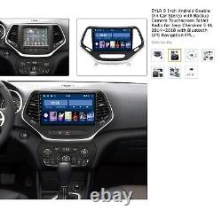 Autoradio 9 pouces Android Double Din avec caméra de recul et écran tactile pour Jeep