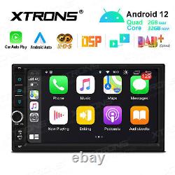 Autoradio Android12 à double DIN avec lecteur MP5, GPS, WiFi, Bluetooth, radio FM et Car Play