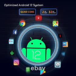 Autoradio Android12 à double DIN avec lecteur MP5, GPS, WiFi, Bluetooth, radio FM et Car Play