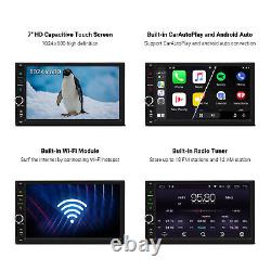 Autoradio Android12 à double DIN avec lecteur MP5, GPS, WiFi, Bluetooth, radio FM et Car Play
