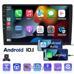 Autoradio Android 12 Double Din 10.1 pouces avec CarPlay, GPS, radio FM, WiFi