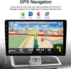 Autoradio Android 13 à double rotation 2 DIN avec écran tactile de 10,1 pouces, GPS et Wifi