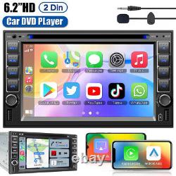 Autoradio Android Apple Carplay GPS Bluetooth Radio Double Din 6.2 Lecteur DVD