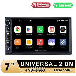 Autoradio Android universel à écran tactile de 7 pouces Double Din Android 12 avec GPS Android Auto