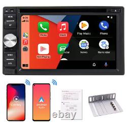 Autoradio Apple Carplay BT Lecteur CD Stéréo de Voiture Écran Tactile Double 2Din + Caméra