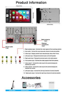 Autoradio Apple Carplay BT Lecteur CD Stéréo de Voiture Écran Tactile Double 2Din + Caméra