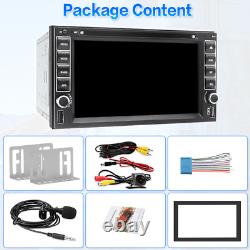 Autoradio Bluetooth Carplay GPS Radio 6.2 Double Din Lecteur CD DVD avec Caméra