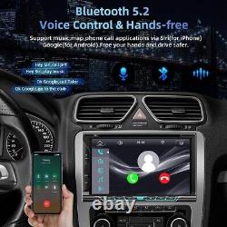 Autoradio Bluetooth à double din pour voiture avec Apple CarPlay et Android Auto écran tactile de 7 pouces