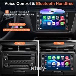 Autoradio Bluetooth de voiture avec CarPlay Double 2Din 7'' lecteur DVD et caméra de recul