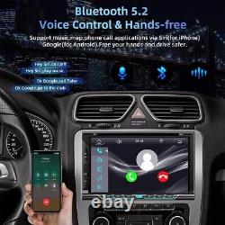 Autoradio Bluetooth pour voiture CarPlay Double 2Din 7'' avec lecteur DVD et caméra de recul
