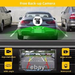 Autoradio Bluetooth pour voiture CarPlay Double 2Din 7'' avec lecteur DVD et caméra de recul