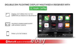 Autoradio DS18 DDX10.5CP avec écran tactile 10.5 pouces Double-Din Bluetooth Apple CarPlay