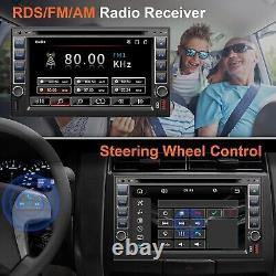 Autoradio DVD CD 2 Din 7 pouces HD avec Bluetooth, CarPlay, GPS et caméra intégrés