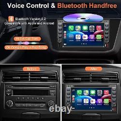 Autoradio DVD CD 2 Din 7 pouces HD avec Bluetooth, CarPlay, GPS et caméra intégrés
