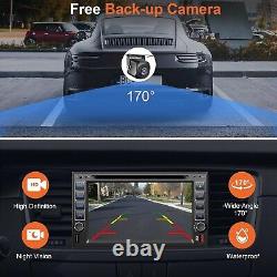 Autoradio DVD CD 2 Din 7 pouces HD avec Bluetooth, CarPlay, GPS et caméra intégrés
