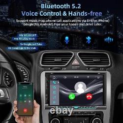 Autoradio DVD à écran double DIN de 7 pouces avec CarPlay, Android Auto et lecteur de radio stéréo pour voiture.
