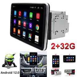 Autoradio Double 2DIN Android 12 avec Écran Tactile Rotatif 10.1 GPS WIFI BT Radio