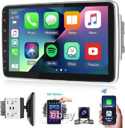 Autoradio Double 2DIN Rotatif 10.1'' Android 11 2+32GB GPS Wifi + Caméra pour Voiture