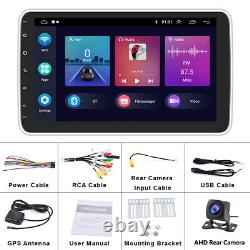 Autoradio Double 2DIN Rotatif 10.1'' Android 11 2+32GB GPS Wifi + Caméra pour Voiture