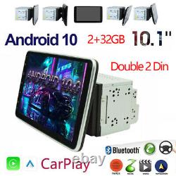 Autoradio Double 2 DIN Carplay Android Stéréo de Voiture avec Écran Rotatif GPS WIFI de 10 pouces