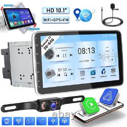 Autoradio Double DIN 10.1 Apple Carplay Android 13 GPS WiFi BT Radio Rotative