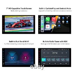 Autoradio Double DIN 7 Android 12 avec écran IPS 8-Core 8+128Go, GPS, WiFi, 4G LTE et OBD