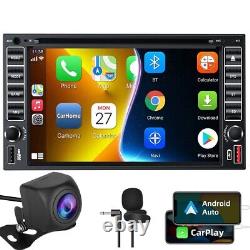 Autoradio Double DIN CarPlay/Android Auto CD/DVD stéréo de voiture HD Player 7 unité principale AM/FM