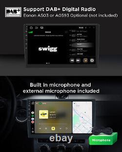 Autoradio Double Din 10.1 Android 13 GPS Sat Navi Radio DAB+ Audio WiFi Sans DVD