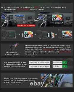 Autoradio Double Din 10.1 Android 13 GPS Sat Navi Radio DAB+ Audio WiFi Sans DVD