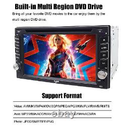 Autoradio Double Din 6.2 pouces Bluetooth DVD CD Récepteur GPS de navigation de voiture