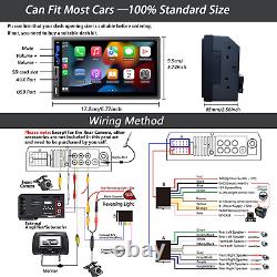 Autoradio Double Din Compatible avec Apple Carplay et Android Auto 7 Pouces HD