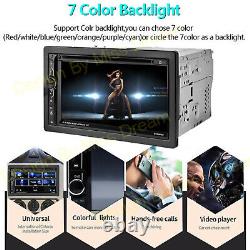 Autoradio Double Din DVD CD MP3 Lecteur HD Bluetooth TV Radio AUX + Caméra