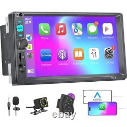 Autoradio Double Din Écran Tactile Bluetooth FM USB Auxiliaire Caméra de Recul