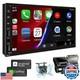 Autoradio Double Din Leadfan Avec Caméra De Tableau, Support Apple Carplay Et Android